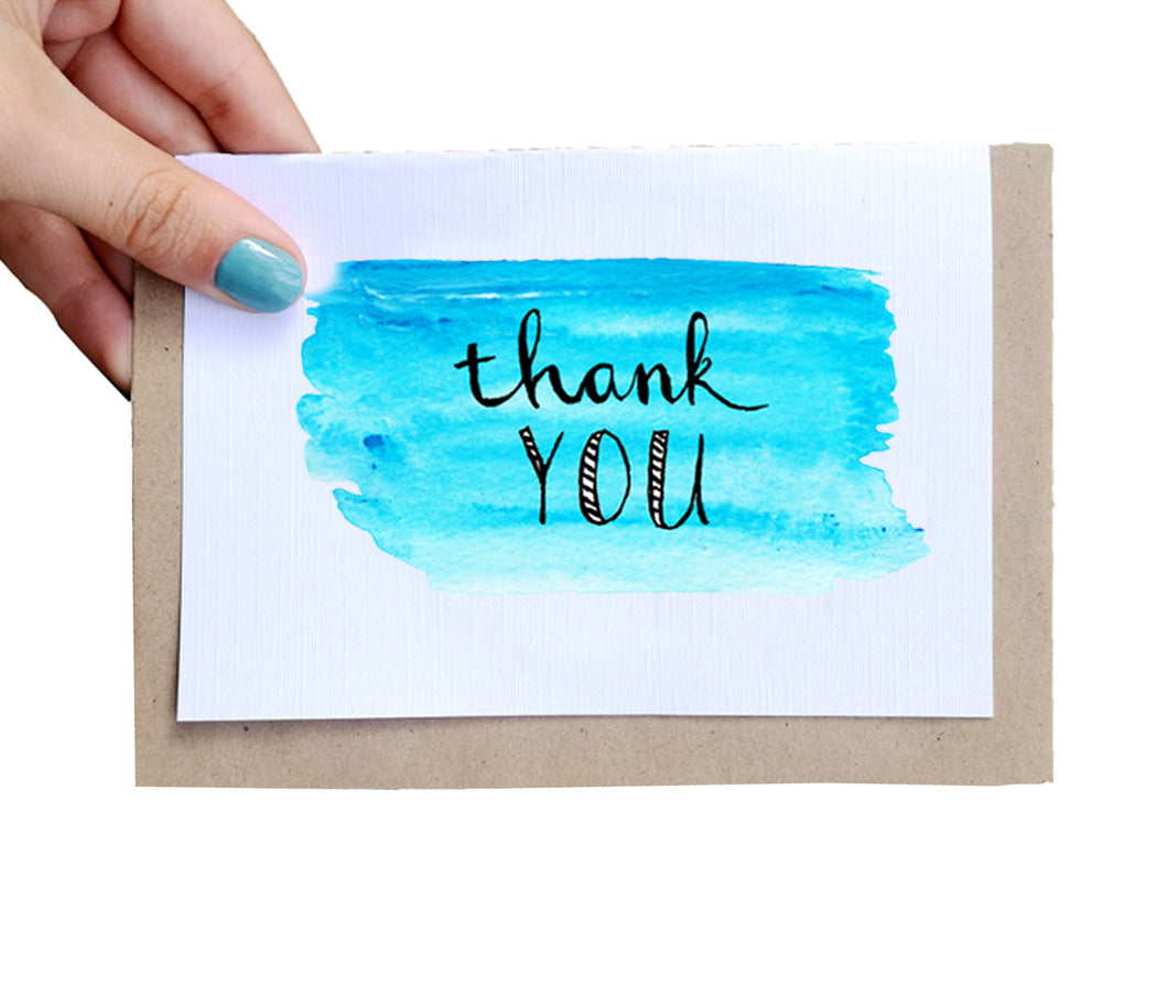 Thank You (Blue) - Card